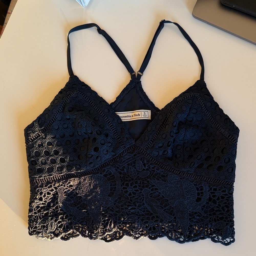 Abercrombie & Fitch Dark Blue Lace Camisole Top